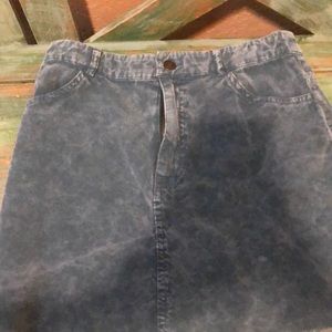 blue cordory forever 21 skirt